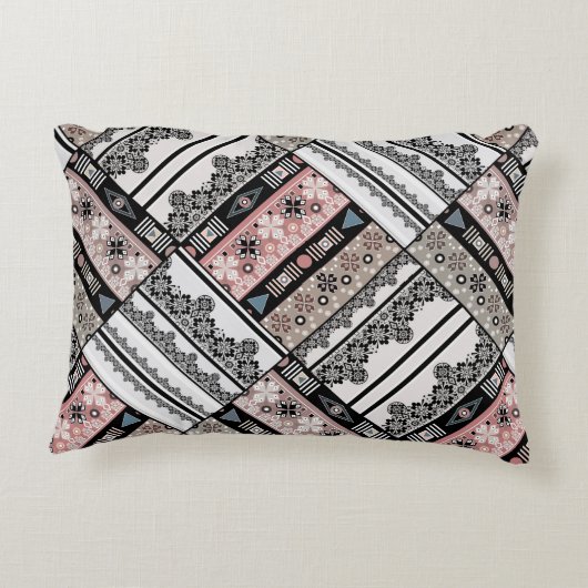 装飾用クッション部族民族幾何学伝統的的 アクセントクッション (裏面)