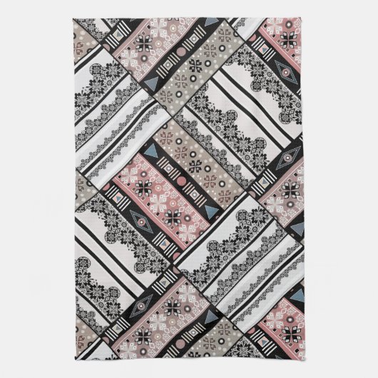 装飾用クッション部族民族幾何学伝統的的 キッチンタオル (縦)