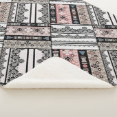 装飾用クッション部族民族幾何学伝統的的 シェルパブランケット (3/4)