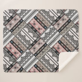 装飾用クッション部族民族幾何学伝統的的 シェルパブランケット (正面(横))