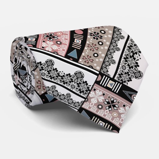 装飾用クッション部族民族幾何学伝統的的 ネクタイ (ロール)