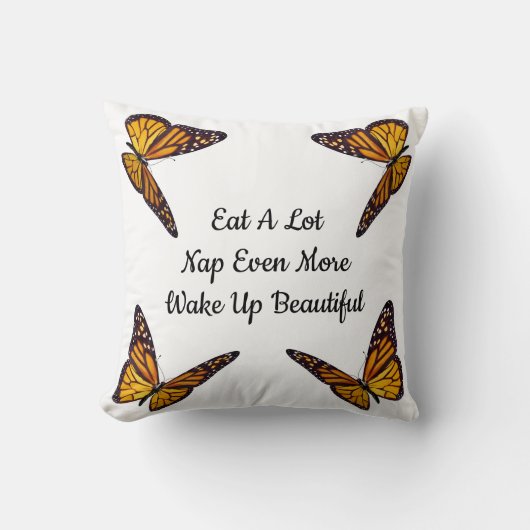 装飾用クッション食べ（昆虫）オオカバマダラ、モナークが多い… クッション (正面)