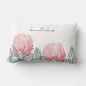 装飾用クッション魅力的、繊細な花。 ランバークッション (正面)