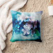 装飾用クッション鮮やか – 水彩 – Pulmaria クッション (ブランケット)
