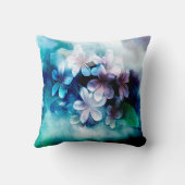装飾用クッション鮮やか – 水彩 – Pulmaria クッション (裏面)
