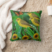装飾用クッション鳥 クッション (ブランケット)