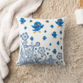 装飾用クッション鳥 クッション (ブランケット)