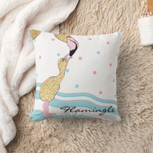 装飾用クッション16インチスクエアフラミングル クッション (ブランケット)