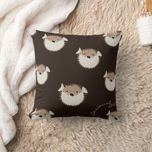 装飾用クッション16インチ角型クリームフグ» クッション (ブランケット)