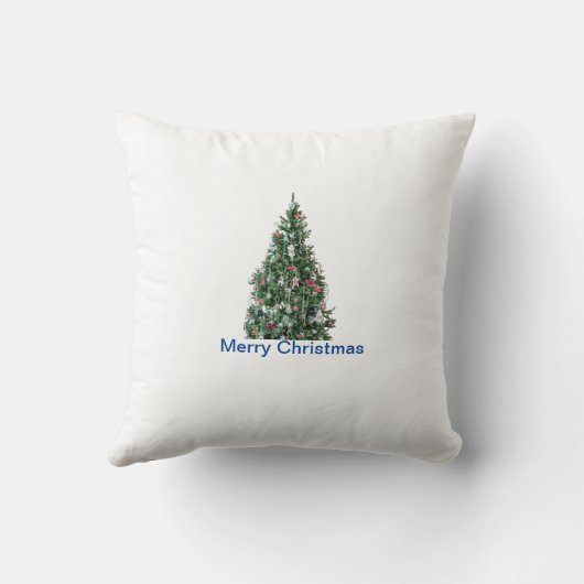装飾用クッション16"x16"の聖降誕祭のお祝いの木 クッション (裏面)