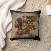 装飾用クッション16" x 16" - 「They Not Like Us」 クッション (ブランケット)