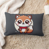 装飾用クッション-かわいいキツネ ランバークッション (ブランケット)