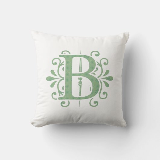 装飾用クッション（アルファベット文字） – 文字B クッション (正面)
