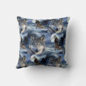 装飾用クッション-イエローストーンウルフ クッション (裏面)