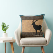 装飾用クッション-イエローストーンエルクティール(緑がかった色)ブルー クッション (椅子)