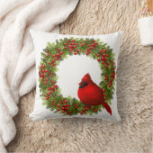 装飾用クッション – クリスマス(鳥)ショウジョウコウカンチョウ装飾用クッション クッション (ブランケット)