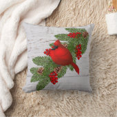 装飾用クッション – クリスマス（鳥）ショウジョウコウカンチョウ クッション (ブランケット)