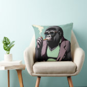 装飾用クッション、サングラスをかぶったゴリラ喫煙 クッション (椅子)