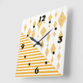 装飾用クッション スクエア壁時計 (傾斜)