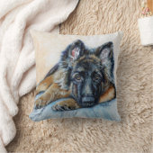 装飾用クッション – ドイツの羊飼い – Sqaure クッション (ブランケット)