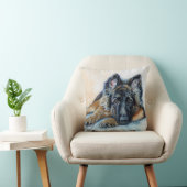 装飾用クッション – ドイツの羊飼い – Sqaure クッション (椅子)