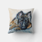 装飾用クッション – ドイツの羊飼い – Sqaure クッション (裏面)