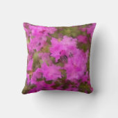 装飾用クッション – パープルウォーターカラーシャクナゲ クッション (裏面)