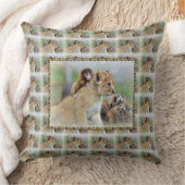 装飾用クッション/ホワイトタイガー クッション (ブランケット)