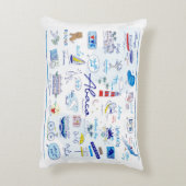 装飾用クッション- 「ホープタウンのABC」 アクセントクッション (裏面(縦))