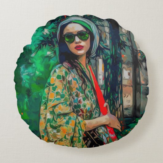 装飾用クッション ラウンドクッション (正面)