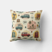 装飾用クッション（旅行パターン） クッション (裏面)