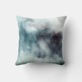 装飾用クッション – 水彩ティール（緑がかった色） クッション (裏面)