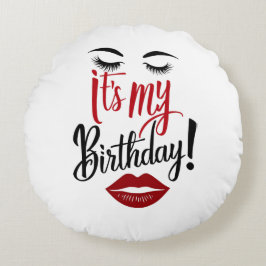 装飾用クッション – 私の誕生日 ラウンドクッション