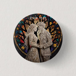 装飾用クッション 缶バッジ