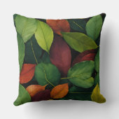 装飾用クッション「自然のセレニティ:秋のウイスパーズ」 クッション (裏面)