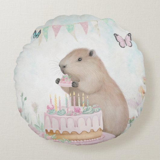 装飾用クッション、装飾用クッション16インチx 16インチ ラウンドクッション (正面)