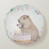 装飾用クッション、装飾用クッション16インチx 16インチ ラウンドクッション (裏面)