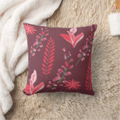 装飾用クッション、装飾用クッション16" x 16"花柄 クッション (ブランケット)