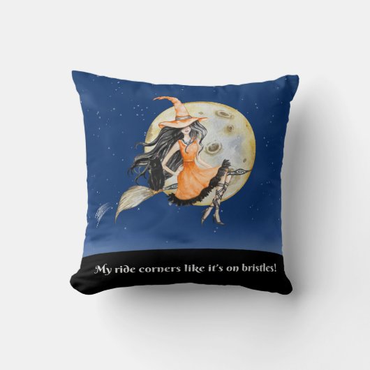 装飾用クッション、魔女のスウィートライド クッション (正面)