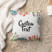 装飾用クッション- Cacti & Succs (カスタム文字) クッション (ブランケット)