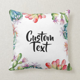 装飾用クッション- Cacti & Succs (カスタム文字) クッション