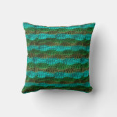 装飾用クッション- Crochetの緑の波紋 クッション (裏面)