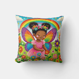 装飾用クッション- "HAPPY FAIRY PICKING FLOWERS" クッション