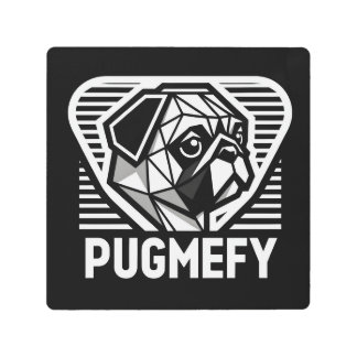 装飾用クッション- Pugmefy メタルプリント