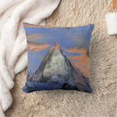 装飾用クッション- "The Matterhorn At Sunset" クッション (ブランケット)