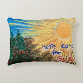 装飾用クッションwithオリジナルアートバイジャネル アクセントクッション