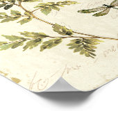 装飾用シダとトンボ ポスター (角)