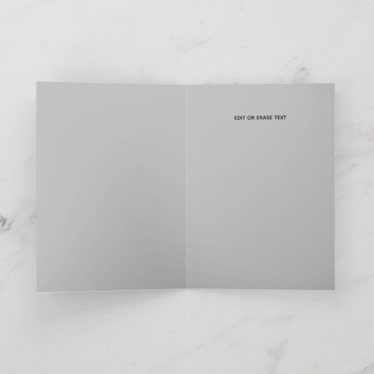 装飾用シルバーメタル1フォトコラージュのリタイアメント カード (内部)