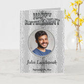 装飾用シルバーメタル1フォトコラージュのリタイアメント カード (黄色い花)