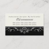 装飾用スクロール縁どワーク、アイボリー 名刺 (裏面)